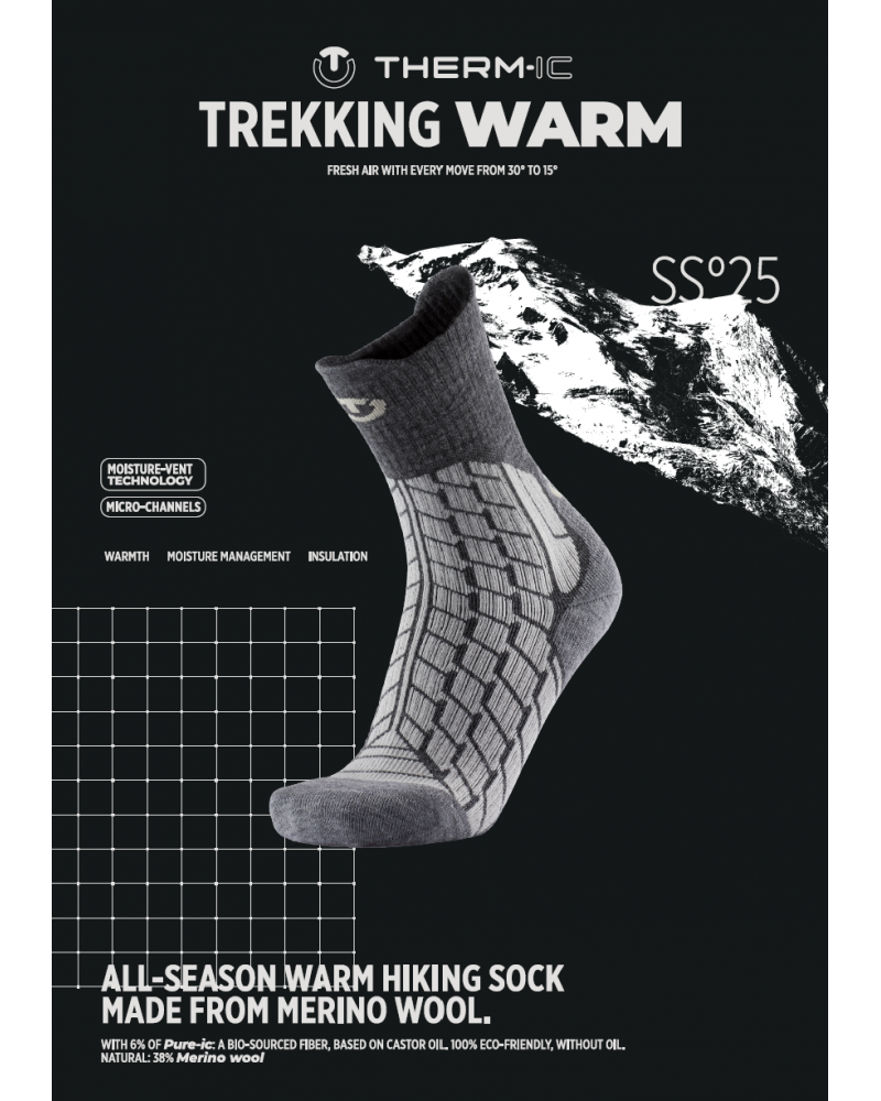 Chaussettes de trekking Teko EcoTrek en laine mérinos de Patagonie